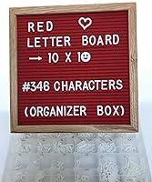 Algopix Similar Product 20 - Felt Letter Board Set  Red  10x10 Oak