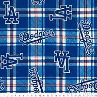 Algopix Similar Product 8 - MLB Fleece Los Angeles Dodgers Plaid