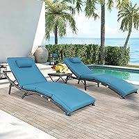 Algopix Similar Product 7 - Furnivilla 3 Pieces Patio Chaise Lounge