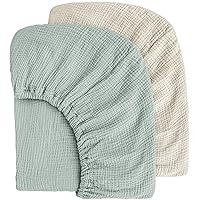 Algopix Similar Product 20 - MairMore Muslin Cotton Crib Sheets 
