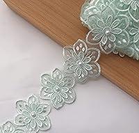 Algopix Similar Product 9 - Green Flower Lace Trim