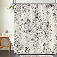 Algopix Similar Product 9 - Ufeela Flower Shower Curtain