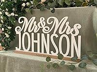 Algopix Similar Product 12 - Freestanding Mr and Mrs table sign for