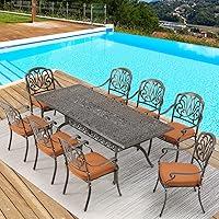 Algopix Similar Product 16 - Luxury 9Piece Outdoor Dining Set All