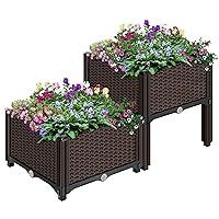 Algopix Similar Product 5 - VIVOHOME 2 Packs Elevated Plastic