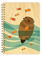 Algopix Similar Product 14 - Otter Journal with Real Wood Covers