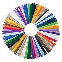 Algopix Similar Product 3 - YAKA 60pcs 9 Inch Nylon Coil Zippers