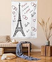 Algopix Similar Product 16 - Ambesonne Eiffel Tower Tapestry Eiffel