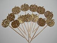 Algopix Similar Product 4 - Set of 24 Gold glitter Halloween