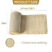 LUSYDECO 24 Width Rattan Webbing for Caning Projects - Natural Pre Woven  Open Mesh Cane - Cane Webbing Roll (5 FEET)