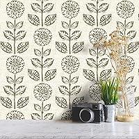 Algopix Similar Product 11 - Wudnaye Floral Peel and Stick Wallpaper