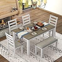 Algopix Similar Product 12 - 6 Pieces Dining Table Set with Bench