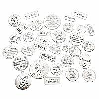 Algopix Similar Product 2 - 30pcs Inspiration Words Charms Craft