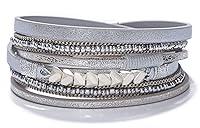 Algopix Similar Product 15 - Fesciory Leather Wrap Bracelets for
