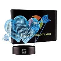 Algopix Similar Product 1 - 3D Optical Illusion Night Light  7 LED
