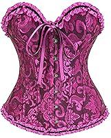 Algopix Similar Product 9 - SZIVYSHI Black Rose Corset for Women 