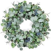 Algopix Similar Product 19 - Eucalyptus Wreath for Front Door