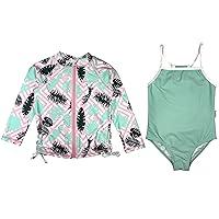 Algopix Similar Product 18 - SwimZip Girls Long Sleeve Rash Guard 