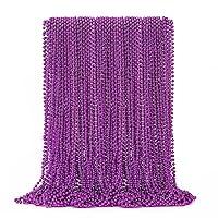 Algopix Similar Product 20 - EOBOH 50PCS Mardi Gras Beads Purple