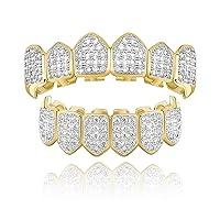 Algopix Similar Product 16 - TOPGRILLZ Diamond Grills 18K Gold