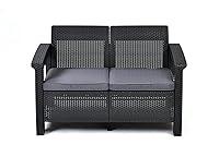 Algopix Similar Product 15 - Keter Corfu Resin Wicker Loveseat with