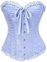 Algopix Similar Product 1 - SZIVYSHI Sky Blue Corset Top for Women