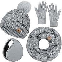 Algopix Similar Product 3 - Winter Hat Scarf Gloves and Ear Warmer