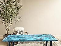 Algopix Similar Product 7 - UMBUZÖ Reclaimed Teal Wood Dining Table