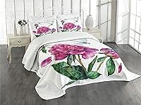 Algopix Similar Product 5 - Ambesonne Flower Bedspread Watercolor