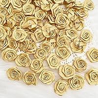 Algopix Similar Product 2 - Gold Satin Roses 34 inch L 50pcs