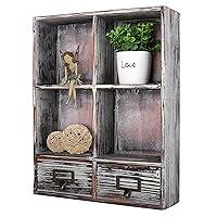 Algopix Similar Product 20 - MyGift Wall Mounted Torched Wood Shadow