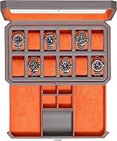 Algopix Similar Product 3 - ROTHWELL 12 Slot Leather Watch Box with