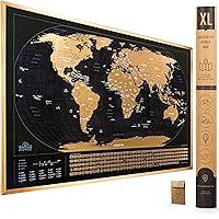 Algopix Similar Product 8 - XL Scratch Off Map of The World with