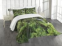 Algopix Similar Product 2 - Ambesonne Rainforest Bedspread