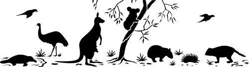 Algopix Similar Product 19 - Australian Animal Wall Stencil SKU