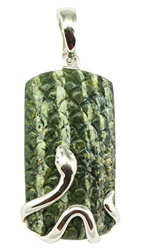 Algopix Similar Product 1 - Serpentine with Chrysotile Carved Snake