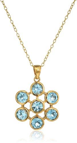 Algopix Similar Product 19 - Gold Plated Sterling Silver Blue Topaz
