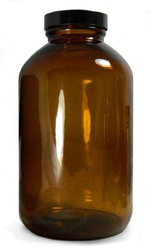 Algopix Similar Product 15 - Qorpak GLC02200 Amber Glass Wide Mouth