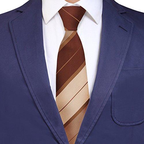 Algopix Similar Product 13 - YG CID00810 Brown Designer Ties Men