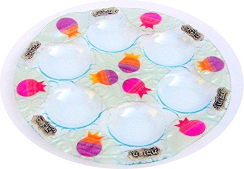 Algopix Similar Product 13 - Glass Passover Seder Plate With