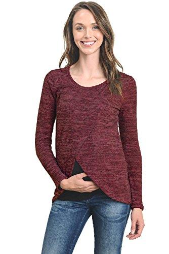Algopix Similar Product 19 - HELLO MIZ Maternity Sweater Knit Long