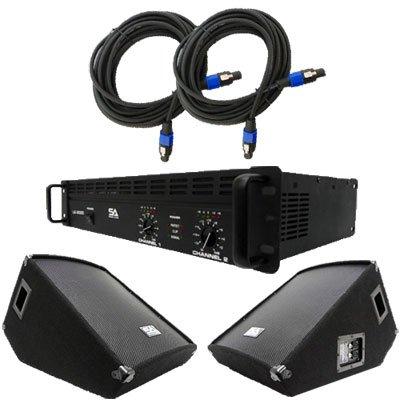 Algopix Similar Product 1 - Seismic Audio  Pair of 12 Wedge Floor
