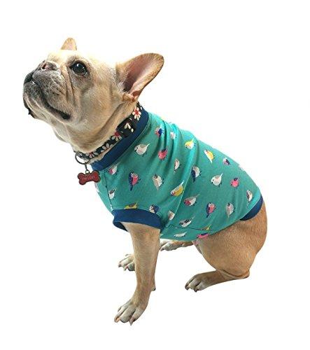 Algopix Similar Product 11 - Birds Frenchie Fit Knit Girl Dog Tshirt