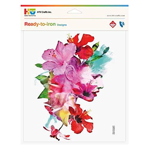 Algopix Similar Product 3 - Iron On Designs 8.5"x7.5" (Floral Lady)