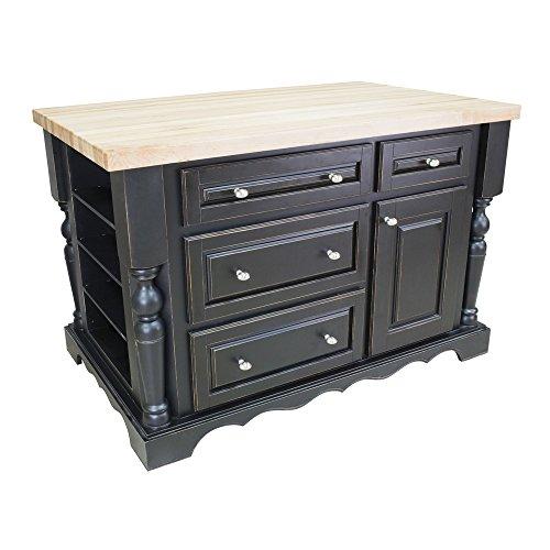 Algopix Similar Product 16 - 4 Drawer Kitchen Island in Black Finish