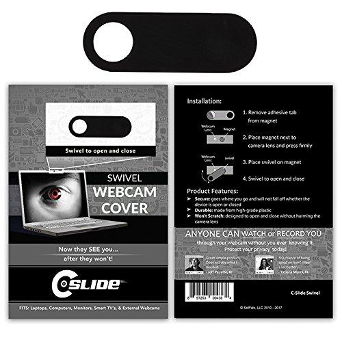 Algopix Similar Product 6 - CSlide Swivel Webcam Cover Black