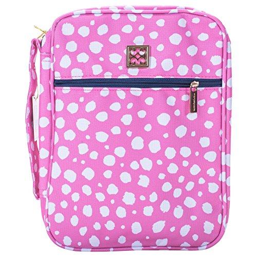 Algopix Similar Product 8 - Mary Square Pink Spot Zipper Bible Case
