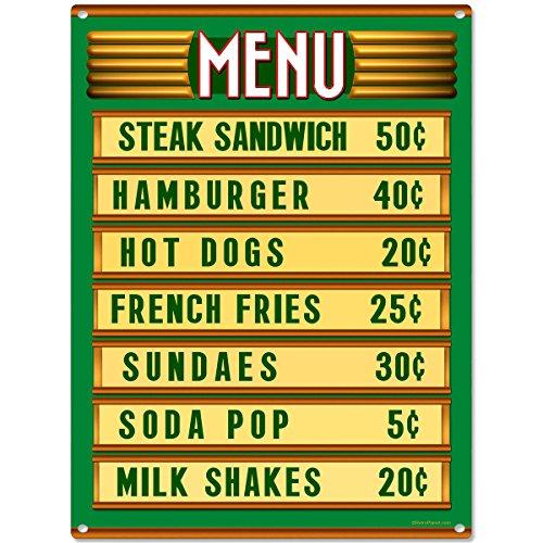 Algopix Similar Product 19 - Diner Menu Board Price List Metal