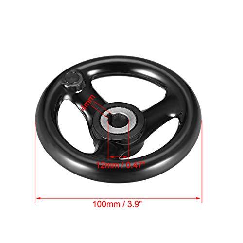 Algopix Similar Product 3 - uxcell Hand Wheel 100mm Diameter 12mm