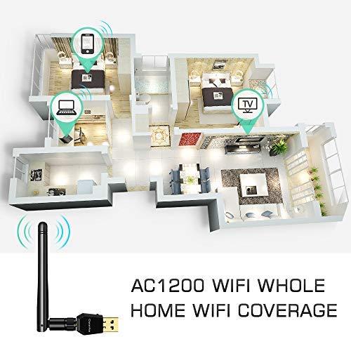 Algopix Similar Product 12 - Carantee USB WiFi Adapter 1200Mbps